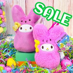 Sanrio Easter My Melody x Peeps Plush Bunny Bundle Set 6” & Backpack Clip